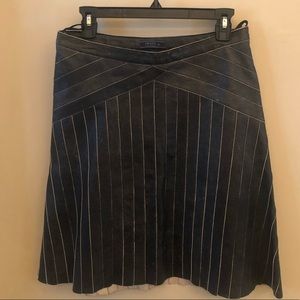 Prada leather pleated skirt